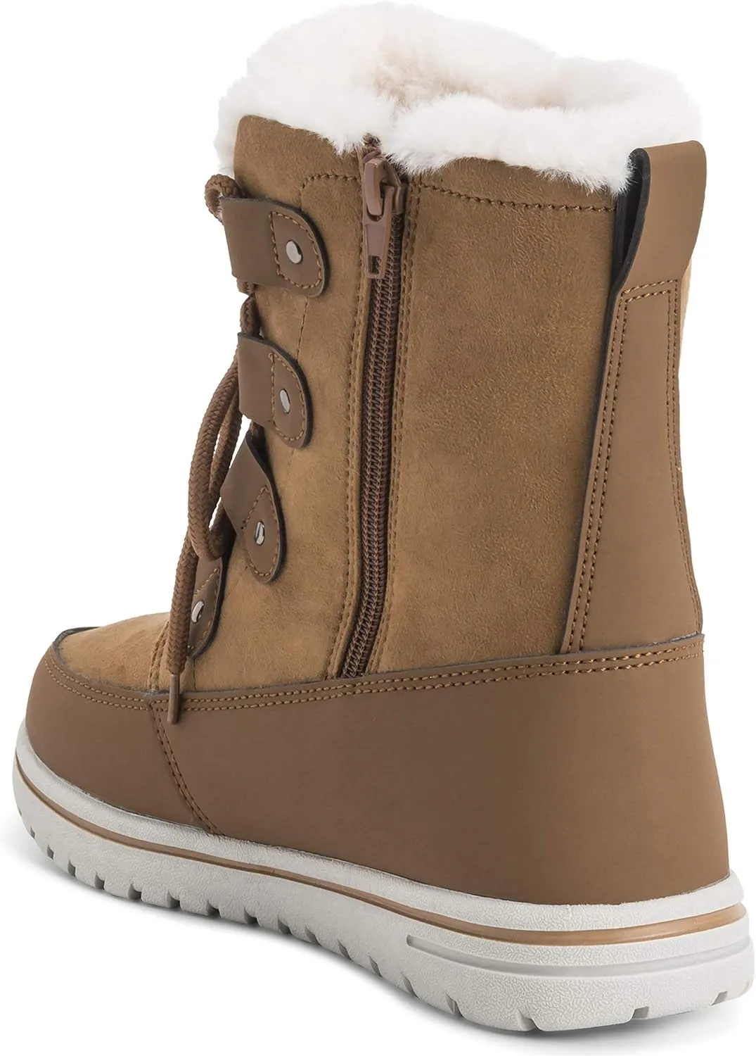 Womens Waterproof Durable Snow Winter Hiking Fleece Ankle Boots