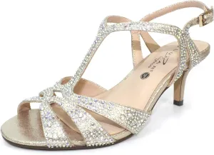 Womens/Ladies Francie Wide Sandals (9) (Gold)