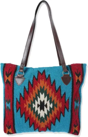 Wool Tote Purse Bag Native American Western Style Handwoven