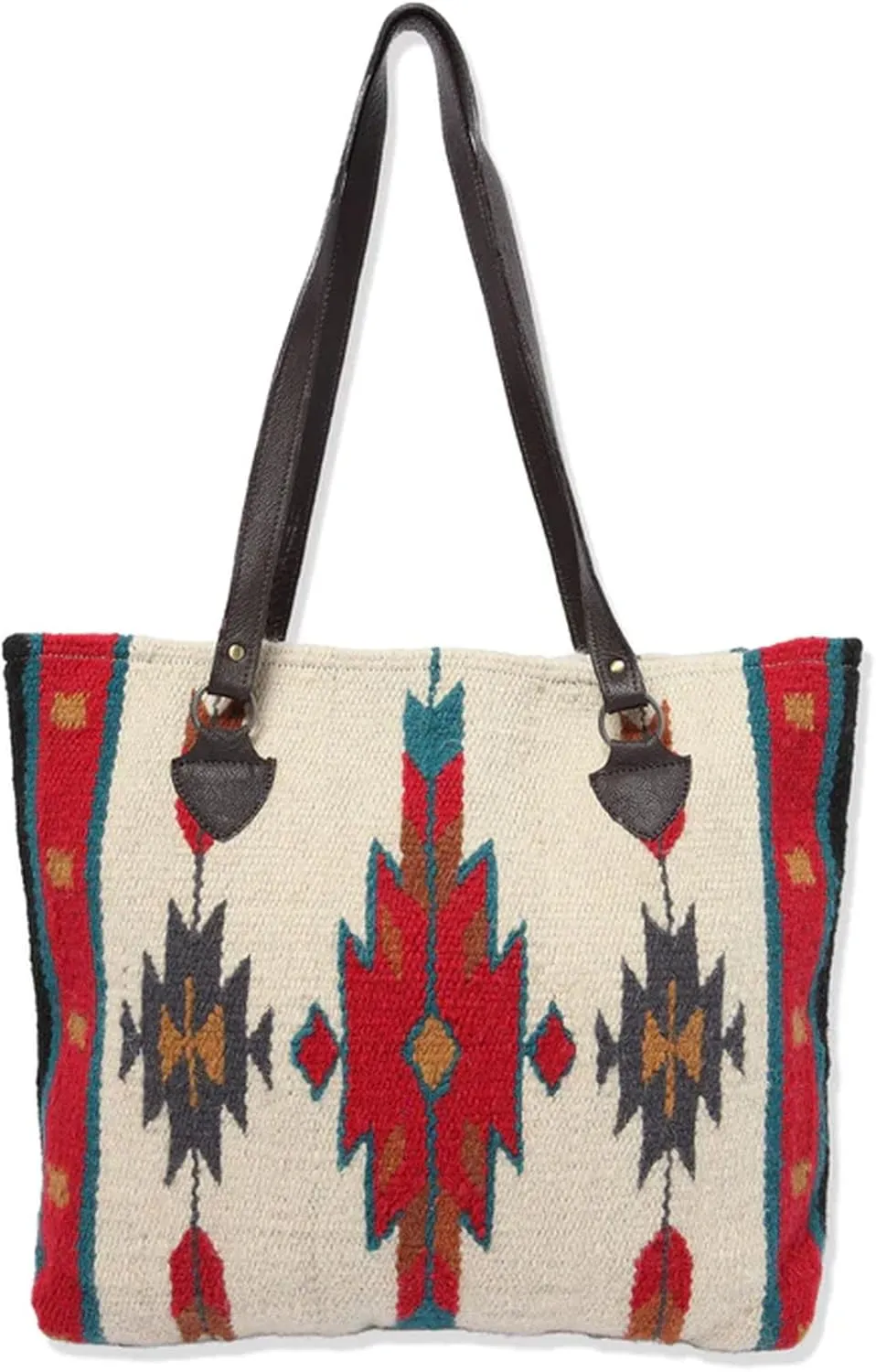Wool Tote Purse Bag Native American Western Style Handwoven