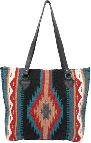 Wool Tote Purse Bag Native American Western Style Handwoven
