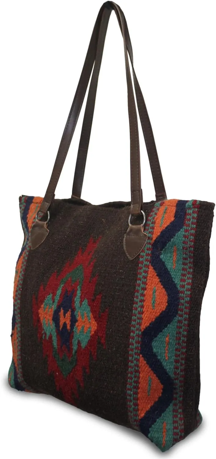 Wool Tote Purse Bag Native American Western Style Handwoven
