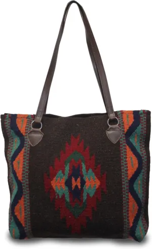 Wool Tote Purse Bag Native American Western Style Handwoven