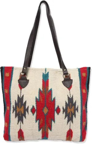 Wool Tote Purse Bag Native American Western Style Handwoven