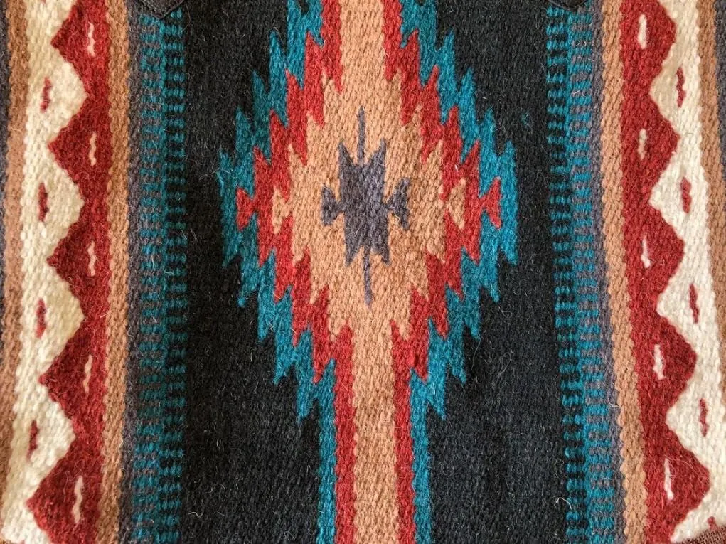 Wool Tote Purse Bag Native American Western Style Handwoven