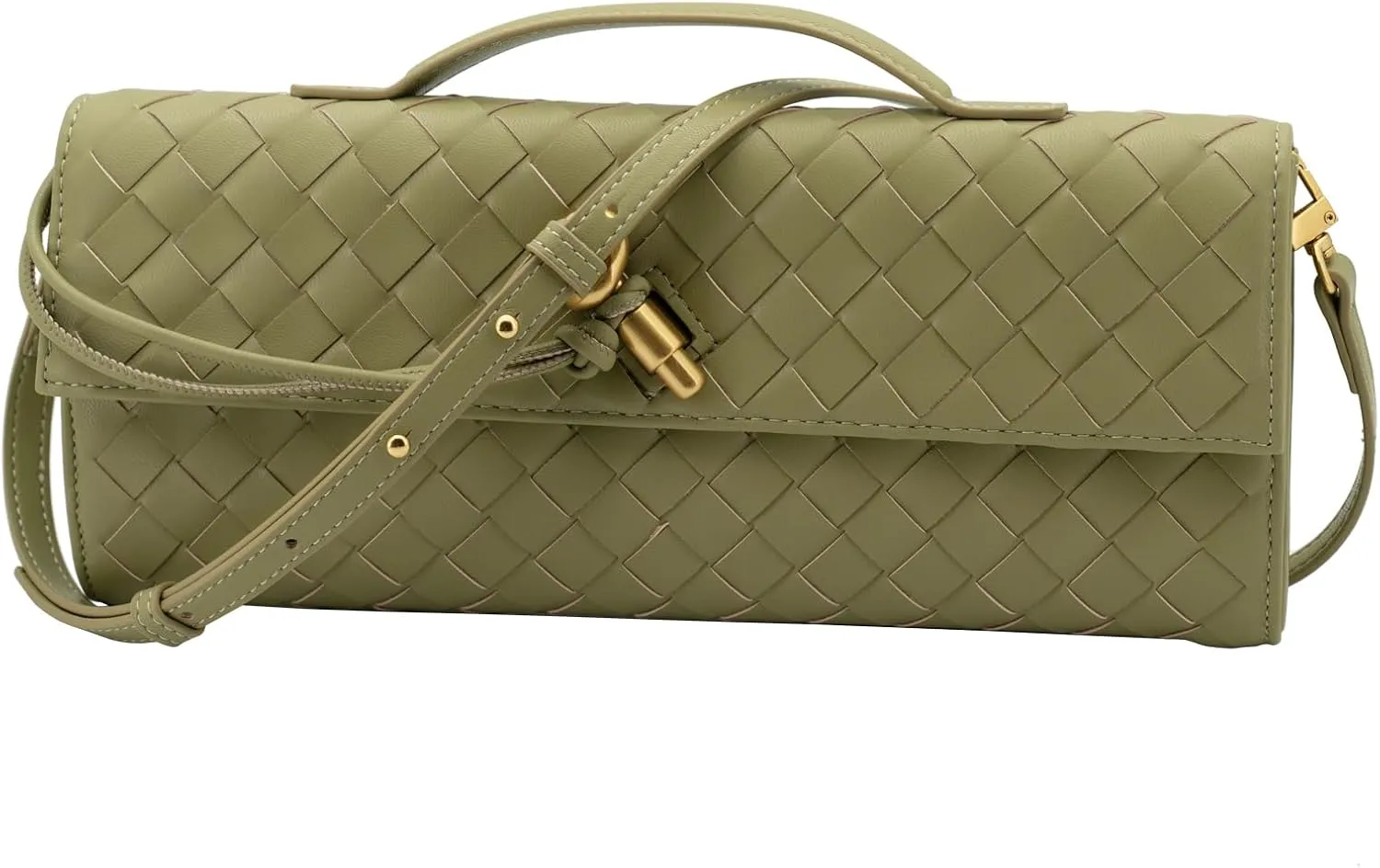 Woven Bag Clutch Purse for Women Ladies Party Handbag Wedding Cocktail Prom Crossbody Shoulder Bag