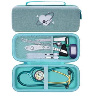 XANAD Stethoscope Case for 3M Littmann Cardiology III,II,IV,3M Littmann Master Cardiology/MDF MDOne Stainless Steel Stethoscope, Extra Pocket for Doctor & Nurse Accessories - Green