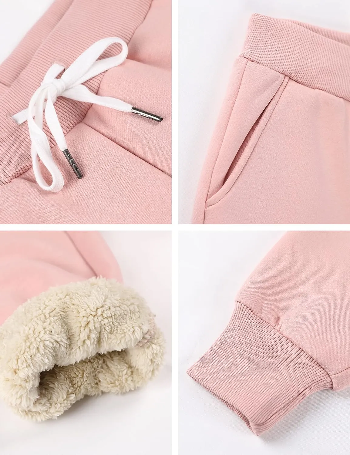 Yeokou Women's Warm Sherpa Lined Athletic Sweatpants Jogger Fleece Pants