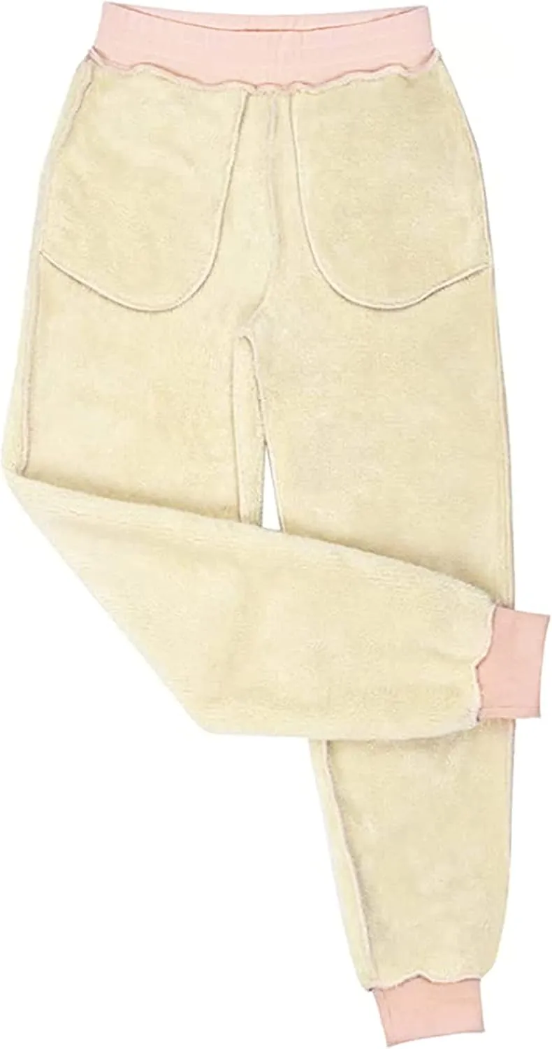 Yeokou Women's Warm Sherpa Lined Athletic Sweatpants Jogger Fleece Pants