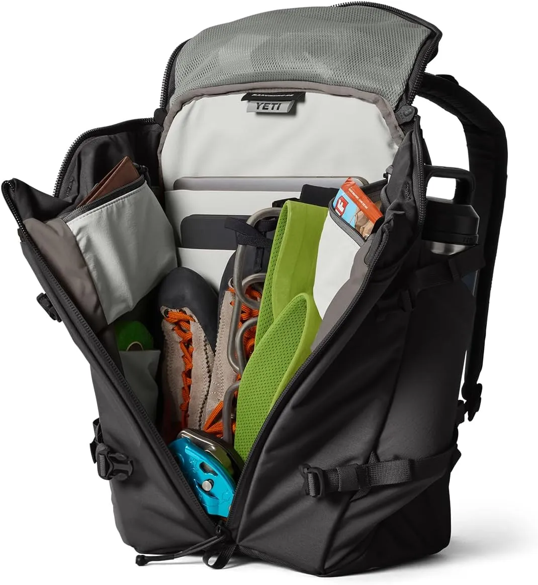 YETI Ranchero Backpack 22L, All-Day Utility Pack, Structured and Durable, Black