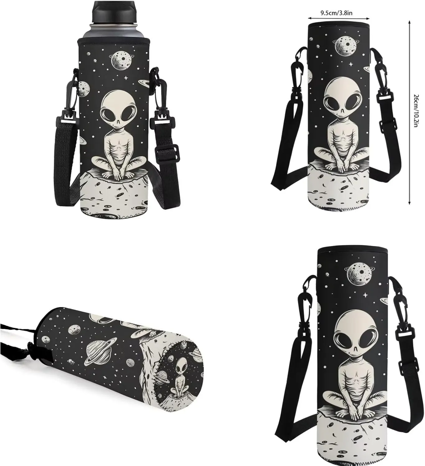 YEXIATODO Alien Backpack With Lunch Box Bookbags for 7th Grade Boys Girls Elementary School Backpack Set 4 in 1 Primary Middle School Bookbags Set for 5-12 Teens Kids Book Bags