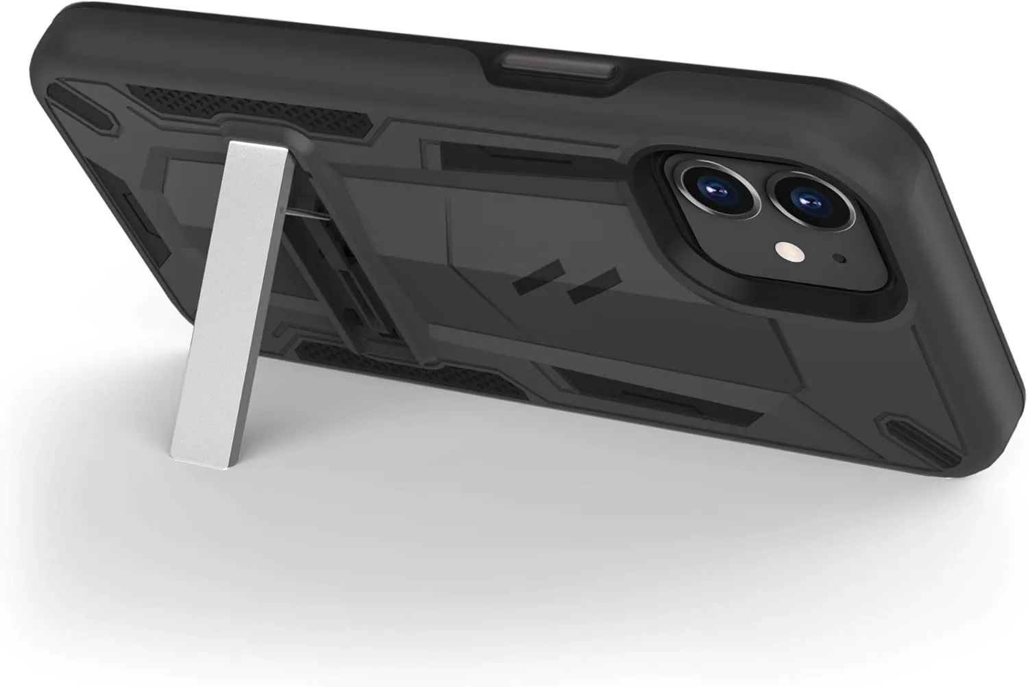 ZIZO Transform Series for iPhone 12 Mini Case - Rugged Dual-Layer Protection with Kickstand - Black