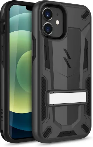 ZIZO Transform Series for iPhone 12 Mini Case - Rugged Dual-Layer Protection with Kickstand - Black
