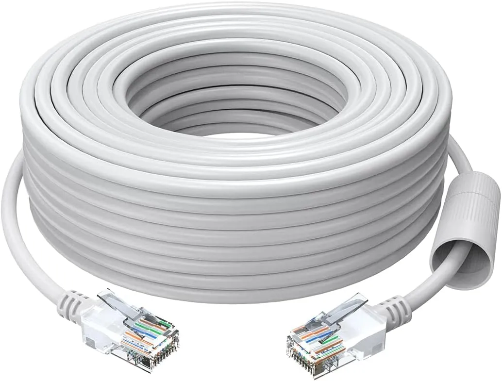 ZOSI Cat5e Ethernet Cable 100ft,High-Speed RJ45 Network Cable for PoE Security Cameras,PoE IP Cameras,NVR,PoE Switch,Router,PC,Modem,Server,Computer,Internet,Waterproof,Indoor Outdoor(30m)