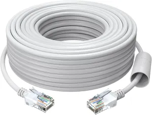 ZOSI Cat5e Ethernet Cable 100ft,High-Speed RJ45 Network Cable for PoE Security Cameras,PoE IP Cameras,NVR,PoE Switch,Router,PC,Modem,Server,Computer,Internet,Waterproof,Indoor Outdoor(30m)